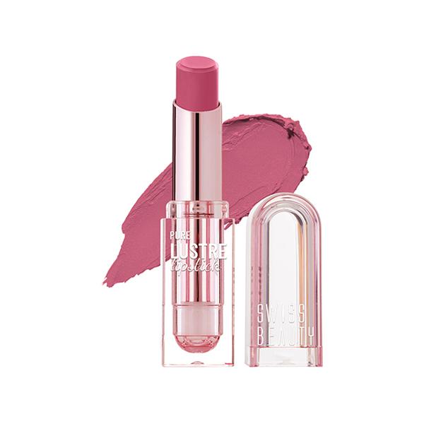 Netmeds | Swiss Beauty Pure Lustre Lipstick -Silk Pink 3.8 g