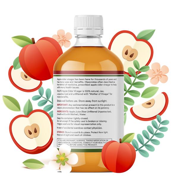 INLIFE Apple Cider Vinegar with Mother Vinegar 500 ml - Apple Cider Vinegar - Acv