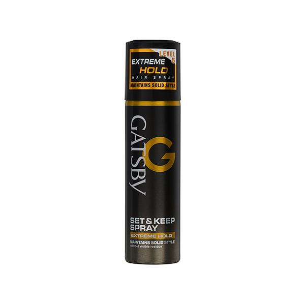 Netmeds | Gatsby Level 5 Extreme Hold Set & Keep Hair Spray 66 ml