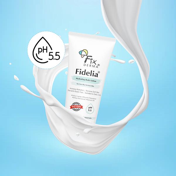Fixderma Fidelia Hydrating Body Lotion, Moisturizer for Face and Body with Avocado Oil 100 ml - Face Moisturizers