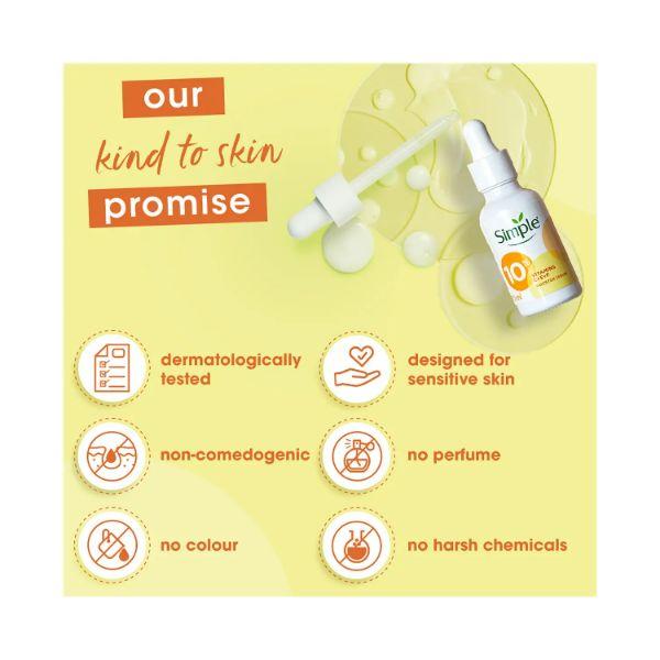 Simple Booster Serum 10% Vitamin C+E+F For Youthful Glowing Skin 30 ml - Face Mists