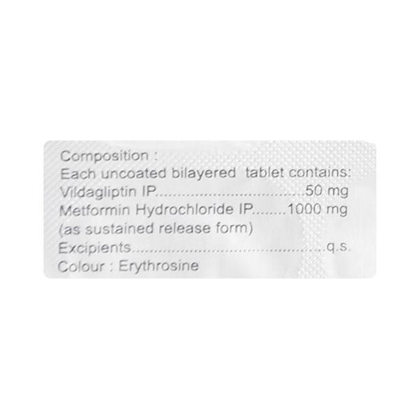 GLUVILDA M+ 1000 Tablet 15's - Diabetes-Ant
