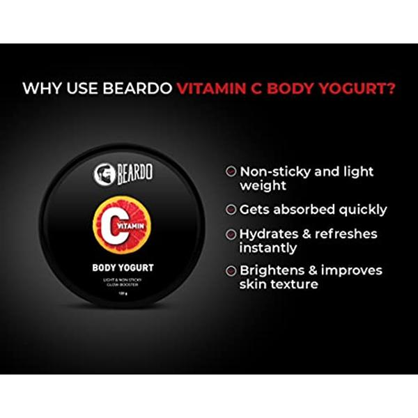 Beardo Vitamin C Body Yogurt Moisturizer Cream 120 gm - Beard Cream
