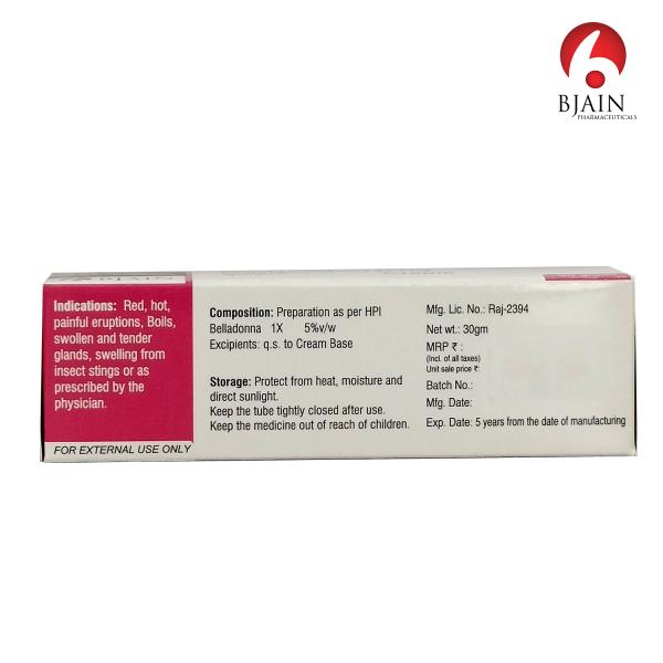 Bjain Belladona Cream 30 gm - Personal Care(Homeopathy)
