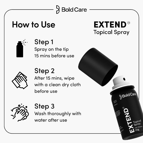 Bold Care Extend Delay Spray (Pack of 2 x 20 gm) - Men Deodorants/Roll-Ons