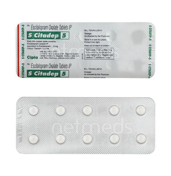 S Citadep 5mg Tablet 10'S - Depression-Ant