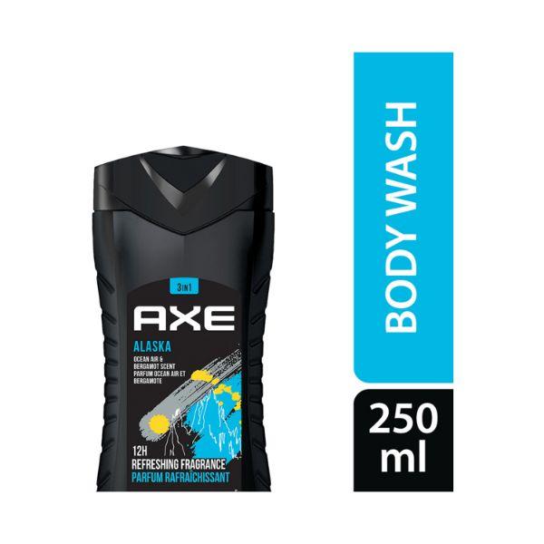 Axe Alaska 3 In 1 Body Face & Hair Wash for Men Long-Lasting Fragrance 250 ml - Shower Gels & Body Wash