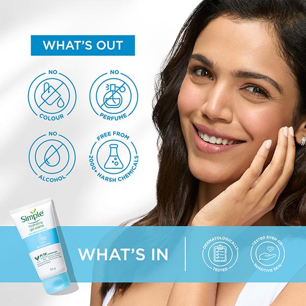 Simple Water Boost Hydratinggel Creme 50 gm - Face Moisturizers
