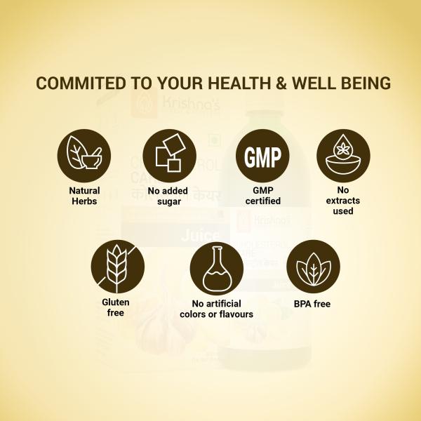 Krishna's Herbal & Ayurveda Cholesterol Care Juice 500 ml - Ayurvedic Juices