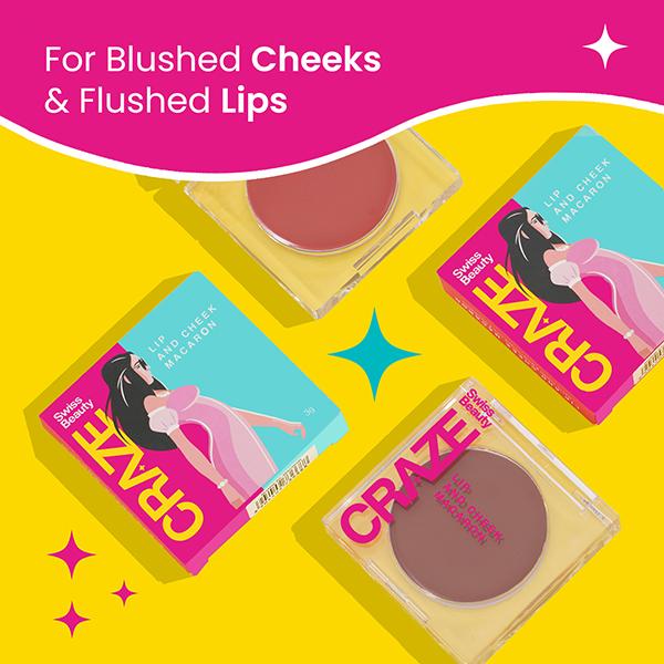 Swiss Beauty Craze Lip And Cheek Macaron Apple Pie 5 gm - Lip Balms