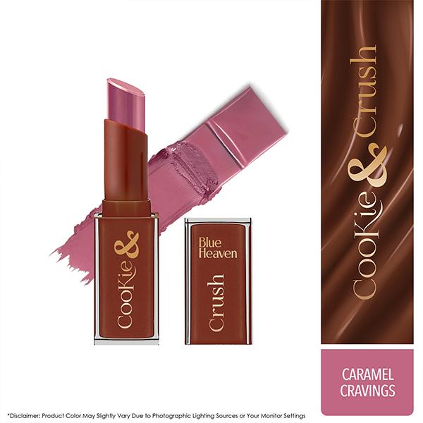 Netmeds | Blue Heaven Cookie & Crush Chocolate-Flavored Soft-Matte Lipstick, Caramel Cravings 3.4 gm