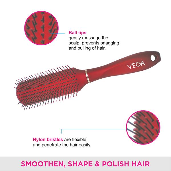 Vega Flat Brush (E11 - FB) 1's - Hair Brushes