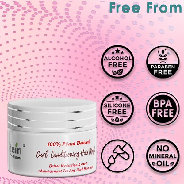 Ktein Natural 100% Plant Derived Curl Conditioning Hair Mask 100 gm - Hair Masks & Packs