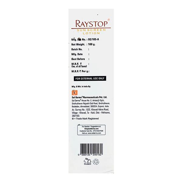 RAYSTOP PROTECTION 50SPF PA+++ 5G UVA/UVB/IR SUNSCREEN Lotion 100g - Sunscreen Preparations-Emo