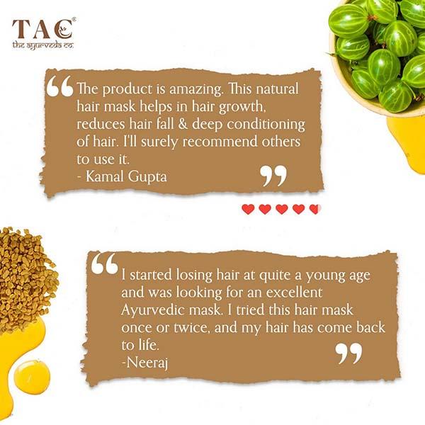 TAC The Ayurveda Co. Miraculous Methi, Bhringaraj and Amla Hair Mask 200 gm - Personal Care (Ayush)