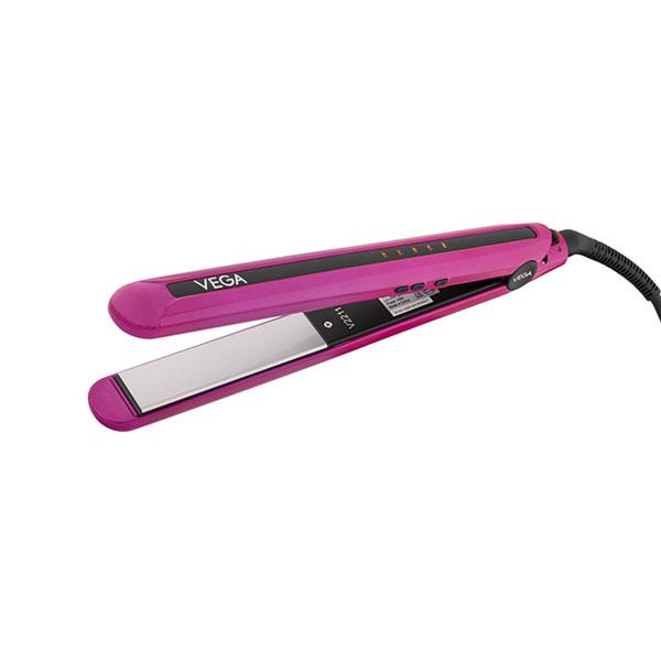 Vega Trendy Hair Straightener With Ceramic Coated Floating Plates (VHSH-16) Pink 1's - Straighteners