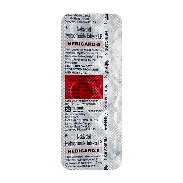 Netmeds | Nebicard 5mg Tablet 10'S