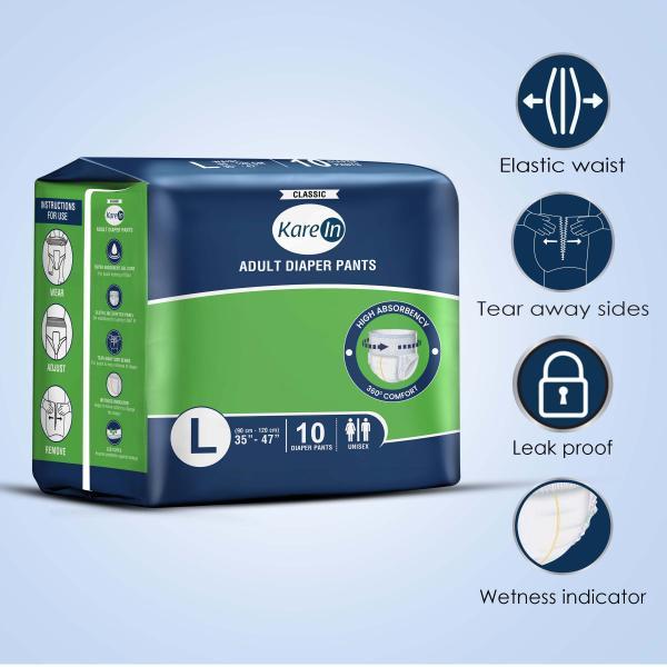 Kare In Adult Diapers (L) 10's - Adult Diapers & Pads