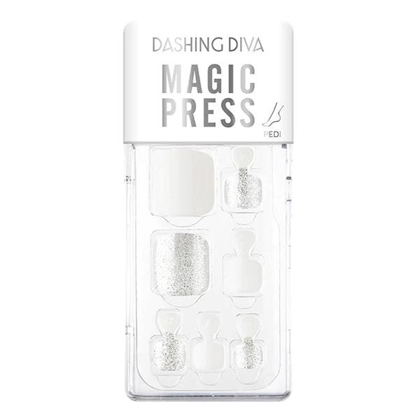 Dashing Diva Magicpres Nail Polish - Silver White 1's
