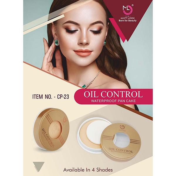 Matt Look Oil Control Waterproof Pan Cake Makeup -02 Light Sweep 15gm - Compact Powder