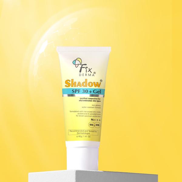 Netmeds | Fixderma Shadow SPF 30+Gel Pa+++ UVA&UVB 40 gm