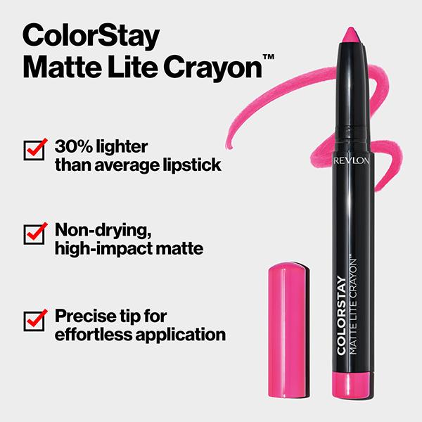 Revlon Colorstay Matte Lite Crayon Lift Off 1.4 gm - Lip Crayons