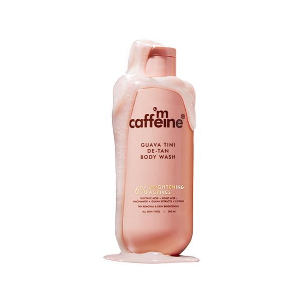 Netmeds | MCaffeine 1% Glycolic Acid Detan Body Wash, 5% Niacinamide-Kojic Acid Reduces Dark Spots & Brightens 300 ml
