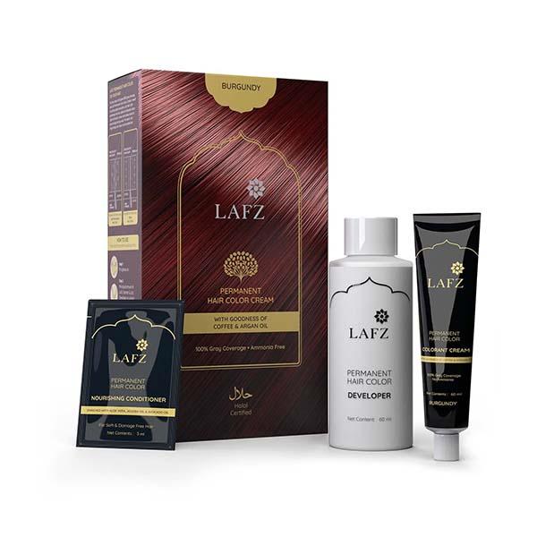Lafz Permanent Hair Color Cream, Natural Burgundy 125 gm