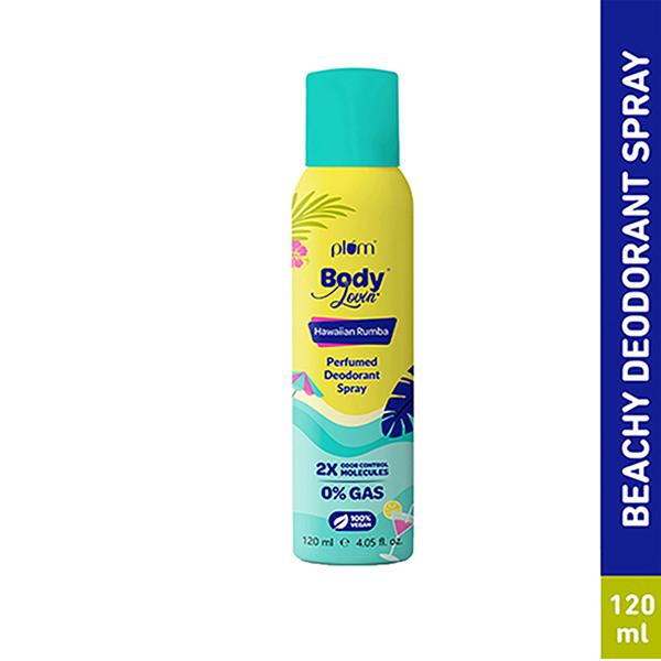 Netmeds | Plum Bodylovin' Hawaiian Rumba Perfumed Deodorant Spray 2X Odor Control Molecules 120 ml