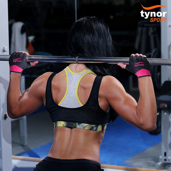 Tynor Sport Grip Women's Gym Gloves - Black & Pink (XL) 1's - Gym Accessories