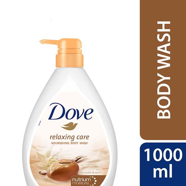 Dove Relaxing Care Shea Butter Nourishing Body Wash with Vanilla for Nutrium Moisture 1000ml - Shower Gels & Body Wash