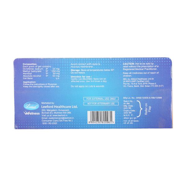 Zeldinac Nano Gel 30gm - Pain relief-Nsa