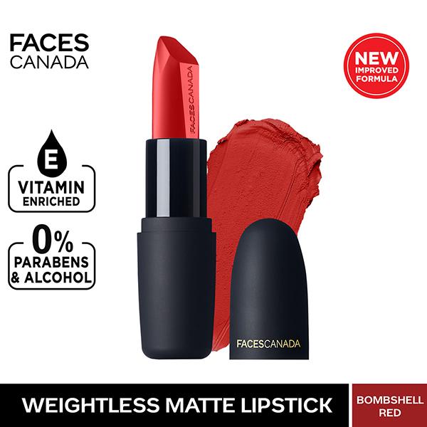 Faces Canada Weightless Matte Lipstick - Bombshell Red 09 (Red), 4.5gm - Lipsticks