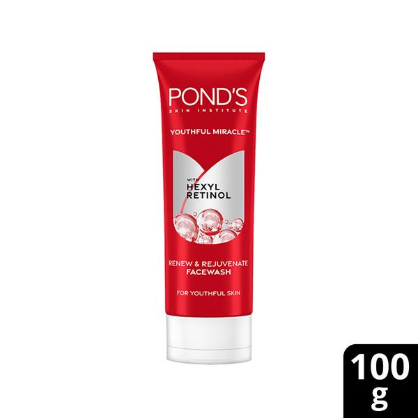 Netmeds | Pond's Youthful Miracle Hexyl Retinol, Renew and Rejuvenate Facewash 100 gm