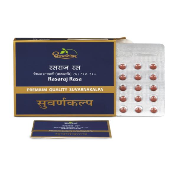 Netmeds | Dhootapapeshwar Rasaraj Rasa Premium Quality Suvarna Kalpa Tablet 30's