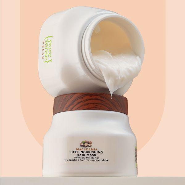 PureSense Macadamia Deep Nourishing Hair Mask for Dry and Chemically Treated Hair 140 gm - Hair Masks & Packs