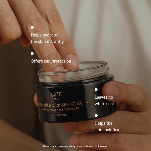 82E Moisturiser with SPF 40 PA+++ with Gotu Kola and Ceramides 50 ml - Face Moisturizers