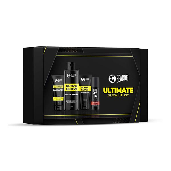 Netmeds | Beardo Ultimate Glow Up Kit For Men Face Wash, Body Wash, Face Cream and Deo(50Ml + 100Ml + 60G + 40Ml) 1's