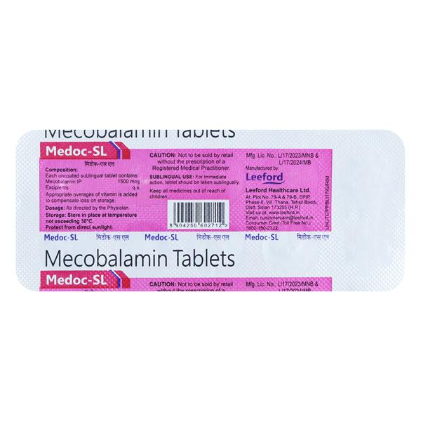 MEDOC SL Tablet 10's - Iron Supplement/Anaemia-Vma