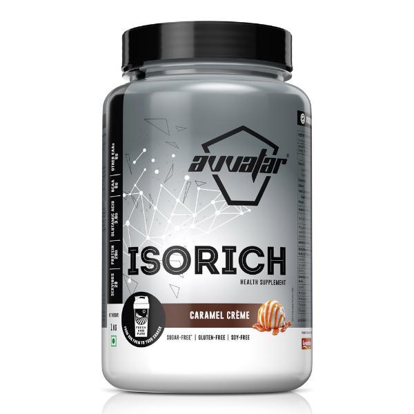 Netmeds | Avvatar Isorich Protein Powder - Caramel Creme Flavour (Jar) 1 kg