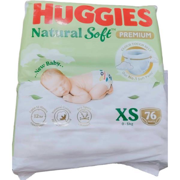 Netmeds | Huggies Natural Soft Premium Baby Diaper Pant (XS) 76's