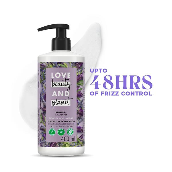 Netmeds | Love Beauty And Planet Argan Oil and Lavender Sulfate Free Smooth and Serene Shampoo 400 ml