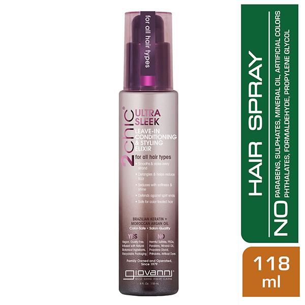 Giovanni Organic 2Chic Brazilian Keratin & Argan Oil Leave-In Conditioning & Styling Spray 118 ml - Conditioners