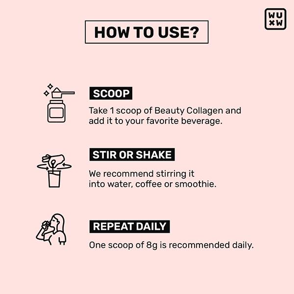 What's Up Beauty Collagen Powder Certified Marine Titagen Type I & III Spotless Skin Litchi Flavour 200 gm - Multi-Vitamins