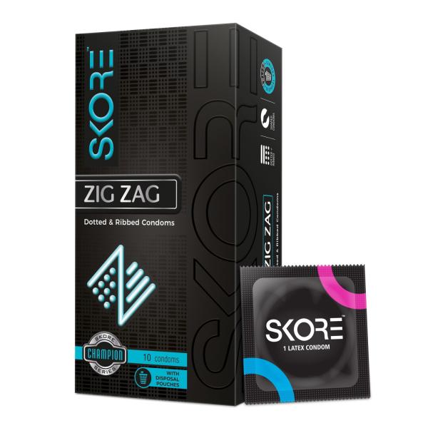 Netmeds | Skore Condoms - Zigzag 10's