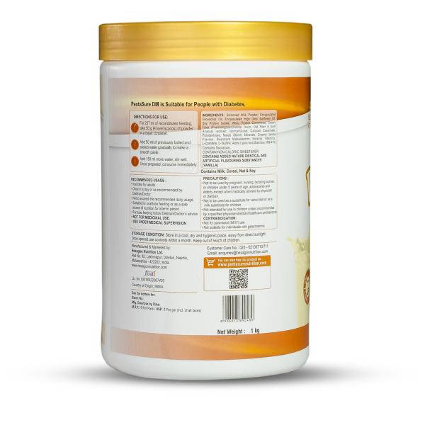 PentaSure DM Diabetes Care Powder - Vanilla Flavour 1 kg - Diabetes (Fitness)