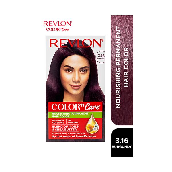 Netmeds | Revlon Color N Care Nourshing Permanent Hair Color Blend of Oil and Shea Butter - 3.16 Burgundy 40gm