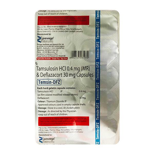 TEMSIN DFZ Capsule 10's - Bladder And Prostate Disorders-Dru