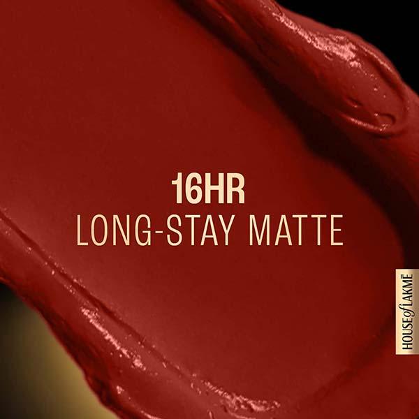 Lakme Forever Matte Liquid Lip, 16hr Lipstick,  Red Cherry, 5.6ml - Liquid Lipsticks