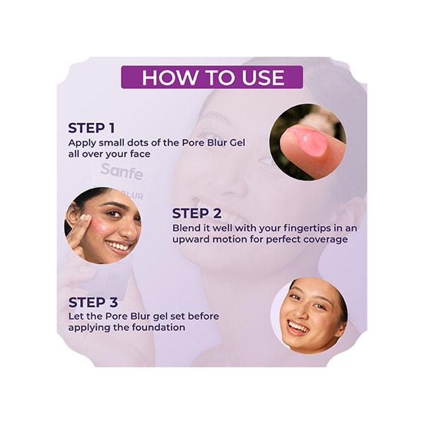 Sanfe Pore Blur Gel 2% Salicylic Acid and Hyaluronic Acid Treats Acne, Prevents Breakouts 20 gm - Face Gels